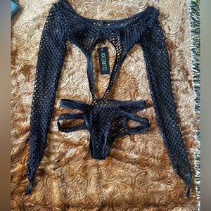 Club Exx Atomic Bliss Fishnet Bodysuit XS